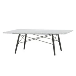 Vitra - Eames Coffee Table, Marble White / Ash Black, 114 X 76 Cm