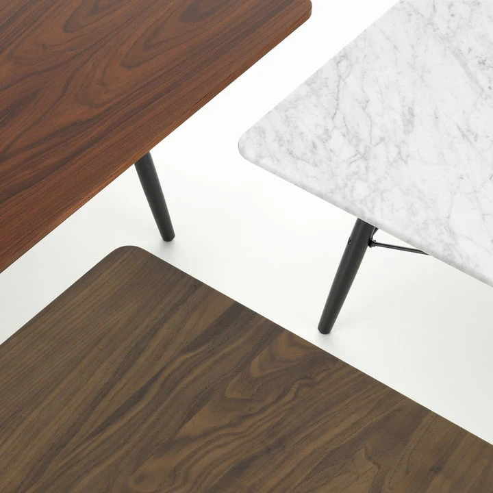 Vitra - Eames Coffee Table, Marble White / Ash Black, 114 X 76 Cm - Image 4