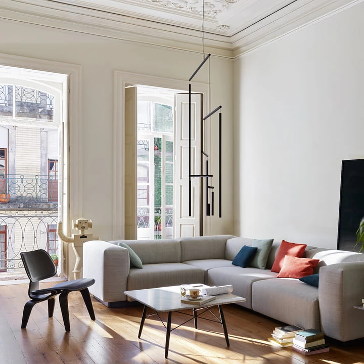 Vitra - Eames Coffee Table, Marble White / Ash Black, 114 X 76 Cm - Image 5