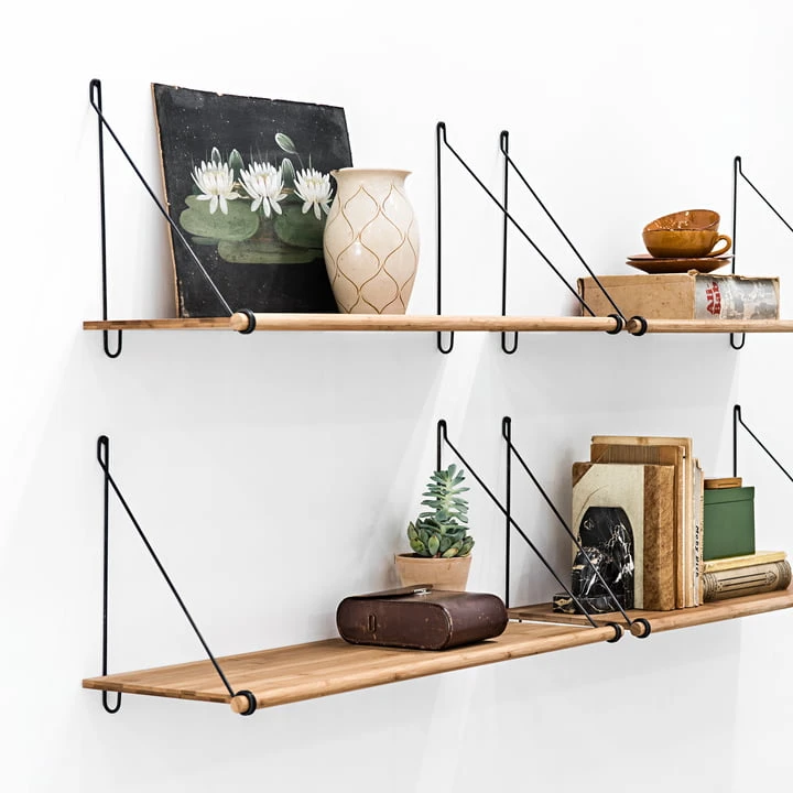 We Do Wood - Loop Shelf , Oak / Steel Black - Image 9