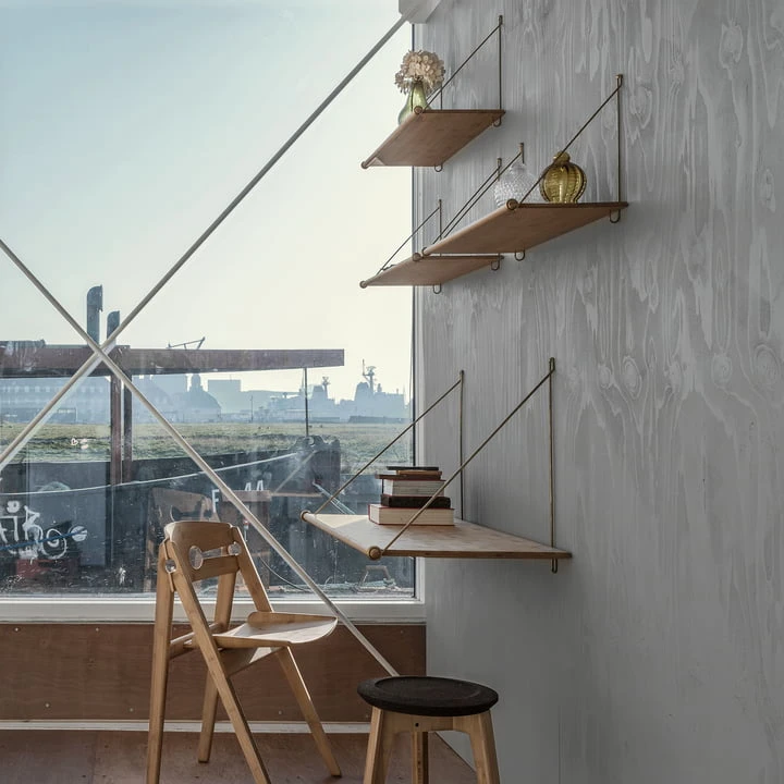 We Do Wood - Loop Shelf , Oak / Steel Black - Image 3