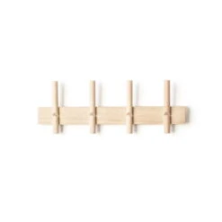 We Do Wood - Roon & Rahn Reces Wall Coat Rack, 48 Cm, Natural Oak