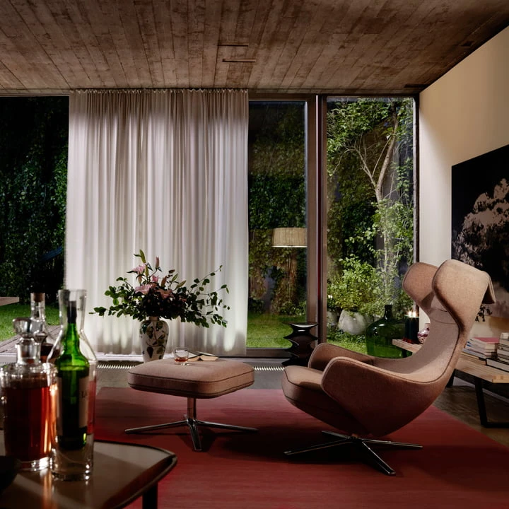 Vitra - Grand Repos Armchair, Cosy 2 Light Gray (01 Kieselgrau ), Polished Aluminum (felt Glides) - Image 9