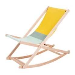 Weltevree - Beach Rocker Rocking Chair, Green / Yellow