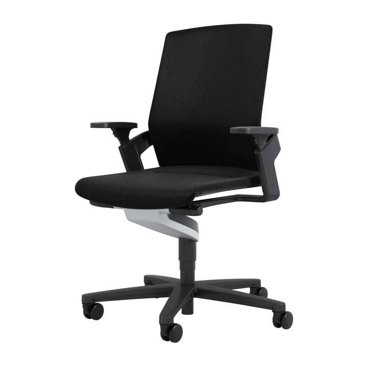 Wilkhahn - 174/7 ON Office Swivel Chair Without Seat Depth Extension, Black (hard Floor)