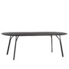 Woud - Tree Table, 220 X 90 Cm, Table Top Charcoal / Legs Black