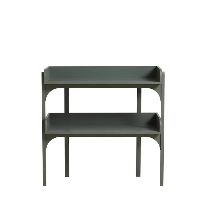 Woud - Utility Shelf, H 82,5 Cm, Oak / Dusty Green