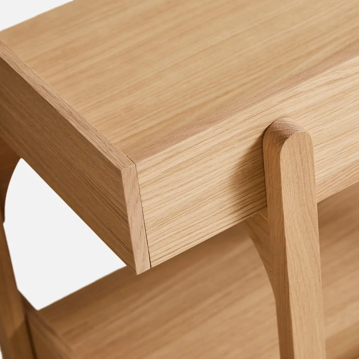 Woud - Utility Shelf, H 82,5 Cm, Oak / Dusty Green - Image 6