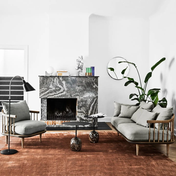 &Tradition & Tradition - FLY 2-seater Sofa SC2, Smoked Oak / Hot Madison (093) - Image 7