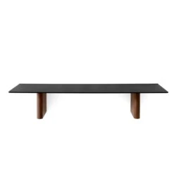 &Tradition & Tradition - Column Shelf JA2, 80 X 25 Cm, Aluminium Black / Walnut