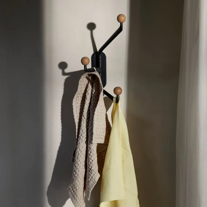 &Tradition & Tradition - Capture Coat Hook SC74, Small, Graphite / Oak - Image 2