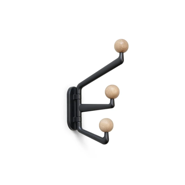 &Tradition & Tradition - Capture Coat Hook SC74, Small, Graphite / Oak