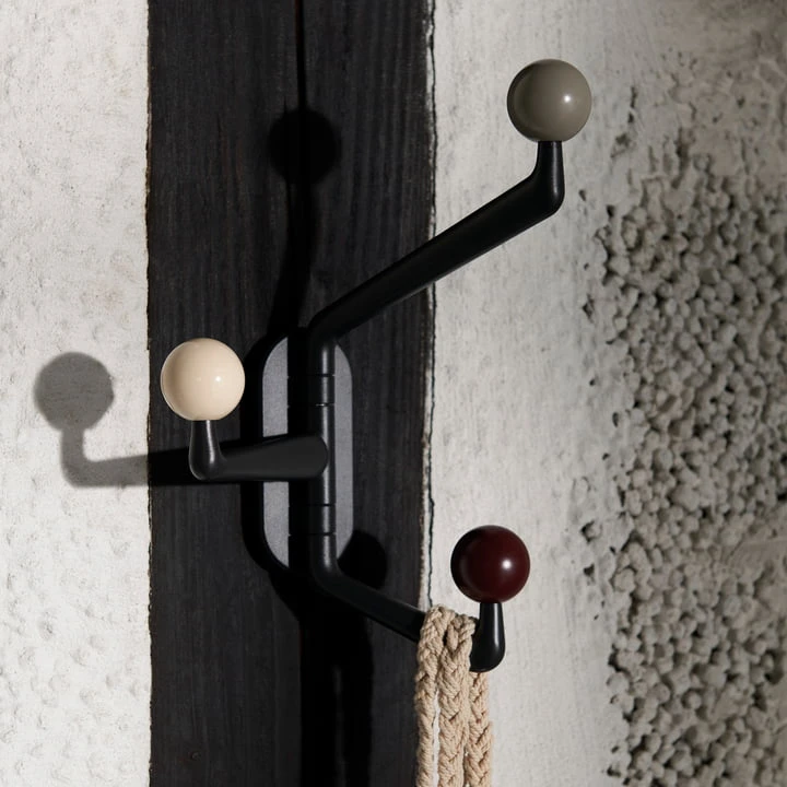 &Tradition & Tradition - Capture Coat Hook SC74, Small, Graphite / Oak - Image 3