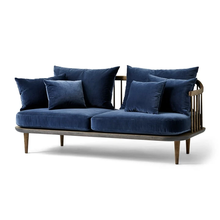 &Tradition & Tradition - FLY 2-seater Sofa SC2, Smoked Oak / Hot Madison (093) - Image 2