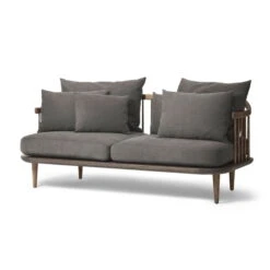 &Tradition & Tradition - FLY 2-seater Sofa SC2, Smoked Oak / Hot Madison (093)