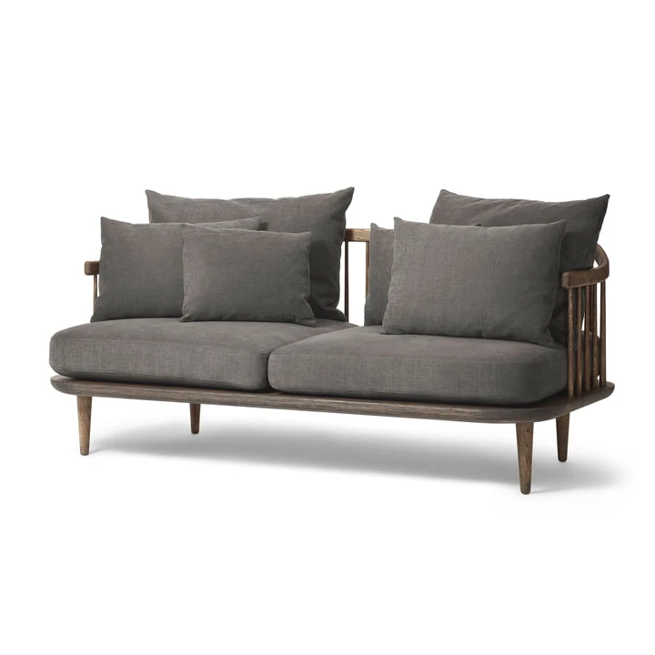 &Tradition & Tradition - FLY 2-seater Sofa SC2, Smoked Oak / Hot Madison (093)