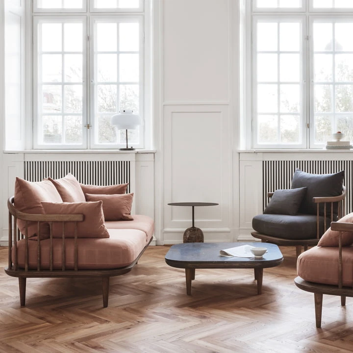 &Tradition & Tradition - FLY 2-seater Sofa SC2, Smoked Oak / Hot Madison (093) - Image 4