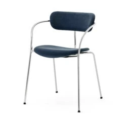 &Tradition & Tradition - Pavilion AV13 Armchair, Chrome / Velvet 10 Twilight