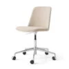 &Tradition & Tradition - Rely HW31 Swivel Chair, Polished Aluminium / Hallingdal 200