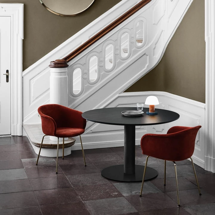 &Tradition & Tradition - In Between Table SK11, Ø 90 Cm, Oak Black Lacquered - Image 4