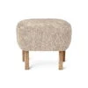 Audo - Ingeborg Footstool, Sheepskin / Moonlight / Natural Oak