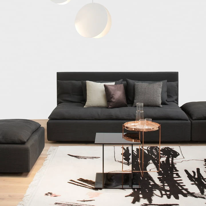 E15 - CM05 Habibi Side Table H 47cm Ø 37cm, Jet Black - Image 5