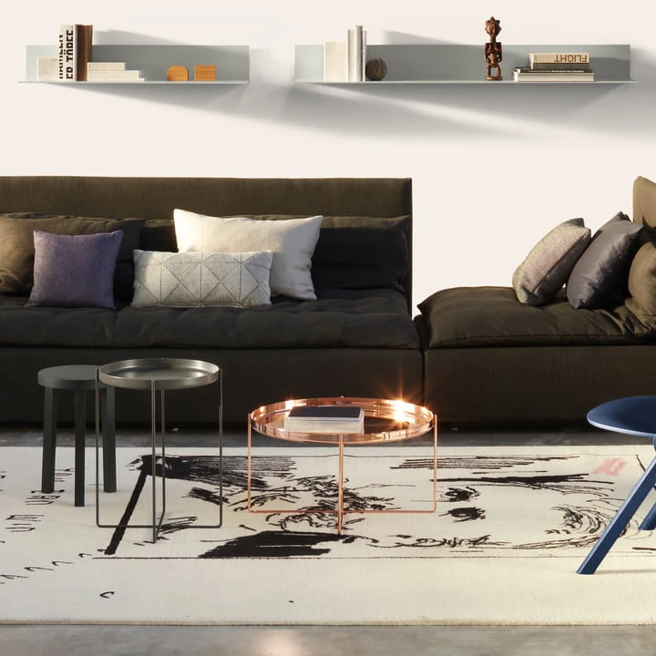 E15 - CM05 Habibi Side Table H 47cm Ø 37cm, Jet Black - Image 6