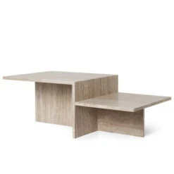 Ferm Living - Distinct Coffee Table, Travertine Stone