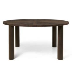 Ferm Living - Post Dining Table Ø 150 Cm, Smoked Oak