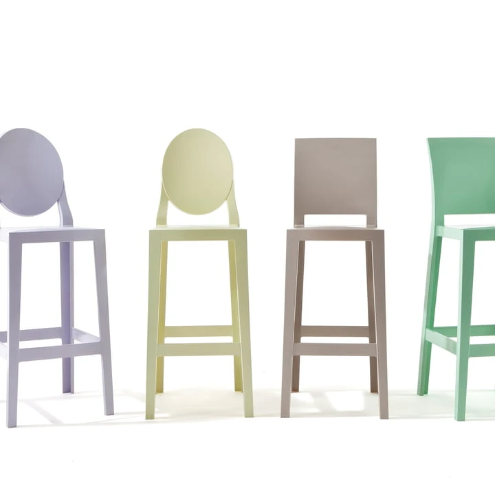 Kartell - One More Please Bar Stool, Oval H 110 Cm, Crystal Clear - Image 2