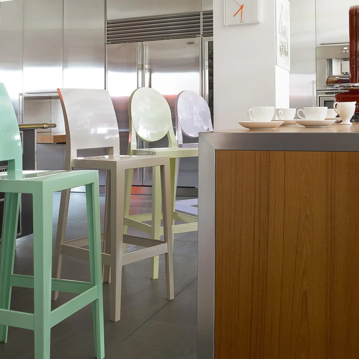 Kartell - One More Please Bar Stool, Oval H 110 Cm, Crystal Clear - Image 3