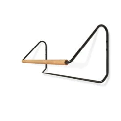 Vonbox - Onda Wall Coat Rack, Oak Oiled / Black