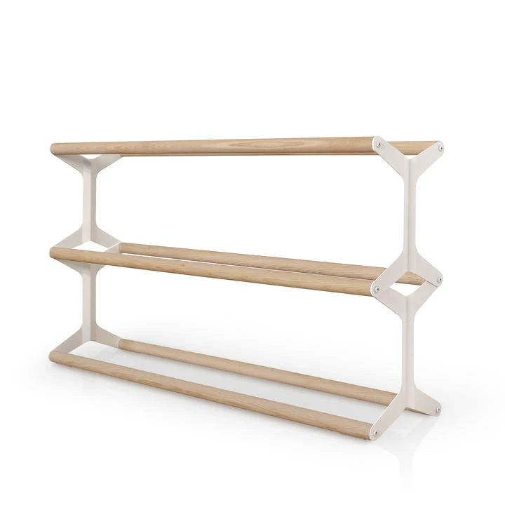 Vonbox - Shoe Shelf Stixx 3gang, White / Ash